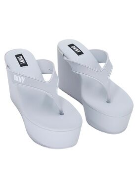 DKNY Womens Trina Platform Wedge Thong Sandals Halogen Blue Size 7M
